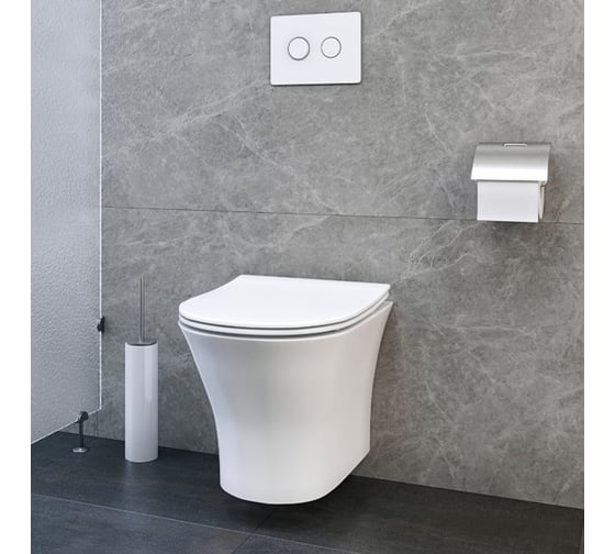 Подвесной унитаз Cerutti SPA BERNINA Aria 480х340х350, безободковый 7191