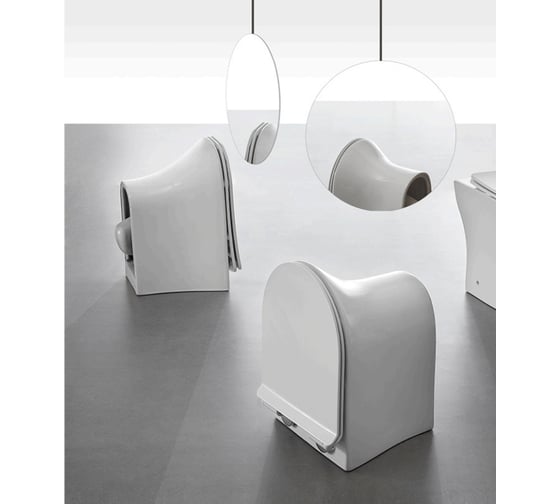 Подвесной унитаз Cerutti SPA VETTORRE Aria 480х340х350, тонкая крышка дюропласт 7190