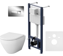 Комплект: инсталляция с унитазом, с сиденьем и клавишей AM.PM Spirit V2.0 IS48051.701700