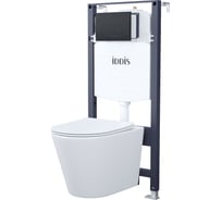 Комплект IDDIS 3в1: подвесной унитаз, инсталляция и клавиша смыва, BASC020i73