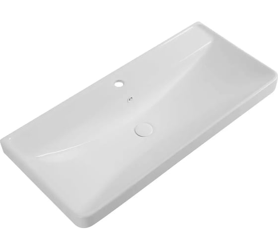 Раковина керамическая накладная Aquanet Ирис 1010х475х205 мм 00323884