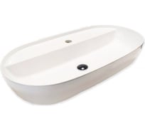 Раковина накладная HATRIA HAPPY HOUR SLIM MF 21:00s 75x38 см, без перелива, 1 отверстие под смеситель, цвет белый Y8AP01