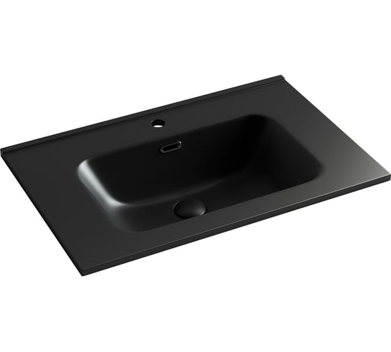 Умывальник накладной прямоугольный Ceramicanova Element черный матовый, 710х465х180 мм CN7007MB 1