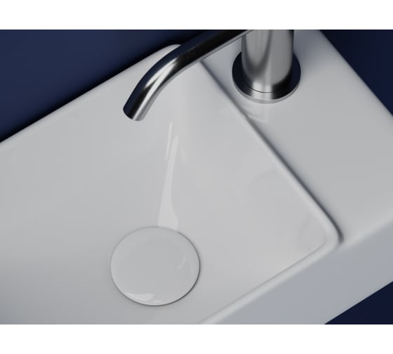 Умывальник подвесной прямоугольный Ceramicanova Element чаша слева, отверстие под смеситель справа, 395х220х125мм CN5045