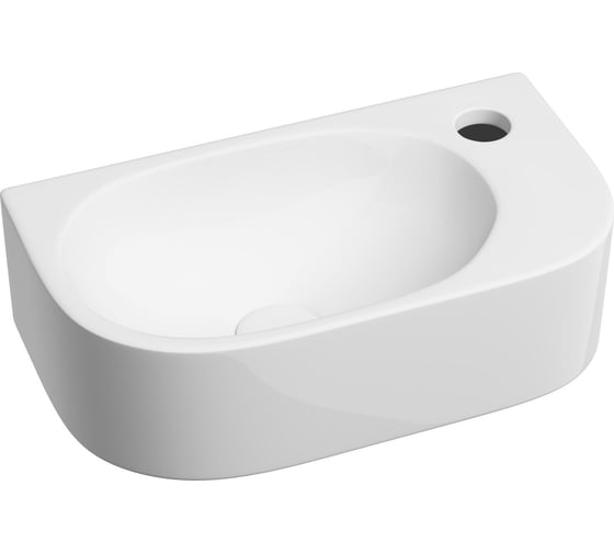 Умывальник подвесной прямоугольный Ceramicanova Element чаша слева, отверстие под смеситель справа, 409х224х110мм CN6066L