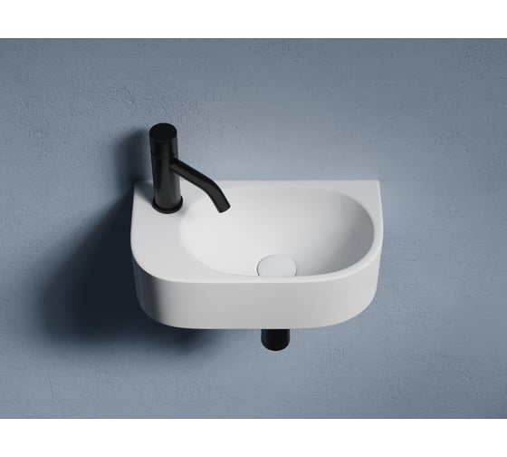 Умывальник подвесной прямоугольный Ceramicanova Element чаша справа, отверстие под смеситель слева, 408х223х110 мм CN6066R