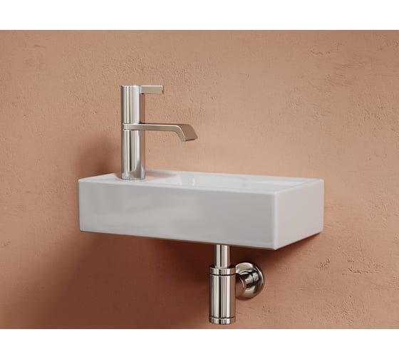 Умывальник подвесной прямоугольный Ceramicanova Element чаша справа, отверстие под смеситель слева, 407х217х100 мм CN6051R