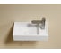 Умывальник подвесной прямоугольный Ceramicanova Element чаша слева, отверстие под смеситель справа, белый матовый, 407х217х100 мм CN6051LMW 3