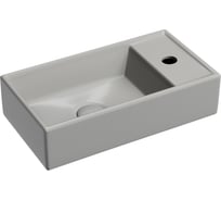 Умывальник подвесной прямоугольный Ceramicanova Element чаша слева, отверстие под смеситель справа, антрацит матовый, 407х217х100 мм CN6051LMH