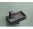 Умывальник подвесной прямоугольный Ceramicanova Element чаша справа, отверстие под смеситель слева, темный антрацит матовый, 407х217х100 мм CN6051RMDH 2