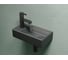 Умывальник подвесной прямоугольный Ceramicanova Element чаша справа, отверстие под смеситель слева, темный антрацит матовый, 407х217х100 мм CN6051RMDH 5