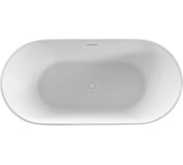 Ванна акриловая VINCEA 1700x800x580, белый матовый, щелевой перелив, слив белый VBT-426-1700MW