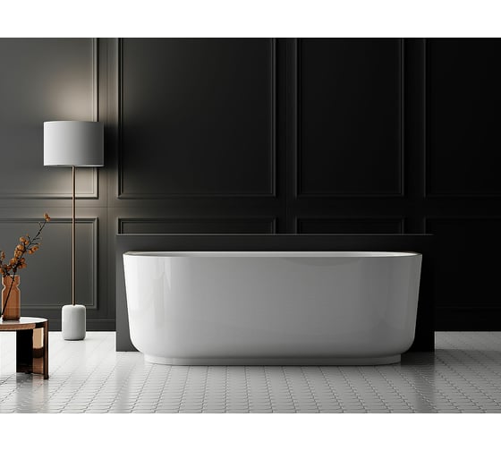 Ванна акриловая VINCEA 1700x800x580, цвет белый, слив-перелив в комплекте, белый VBT-621