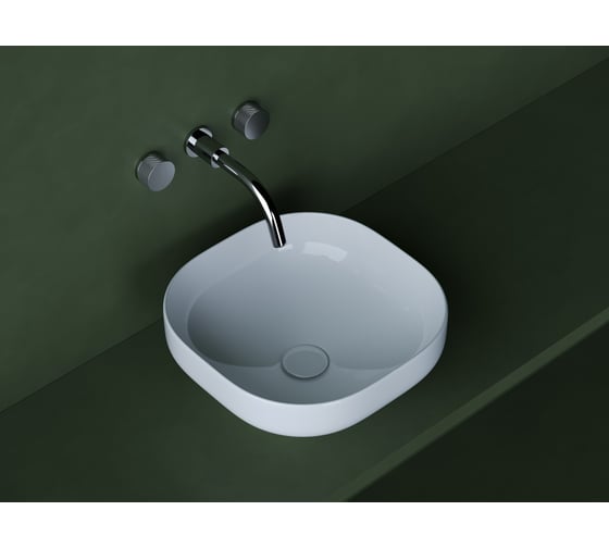 Умывальник чаша накладная Ceramicanova Element квадратная, 380х380х150мм CN5032