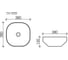 Умывальник чаша накладная Ceramicanova Element квадратная, 380х380х150мм CN5032 6