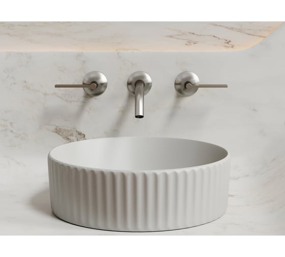 Умывальник чаша накладная Ceramicanova Element круглая, серый матовый, 360х360х115 мм CN6057MSG