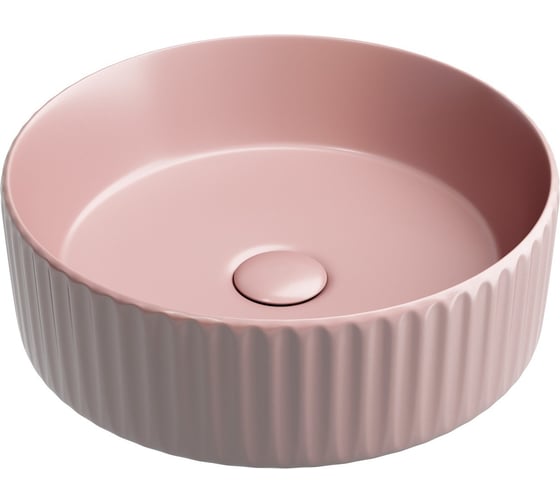 Умывальник чаша накладная Ceramicanova Element круглая, розовый матовый, 360х360х115 мм CN6057MP 1