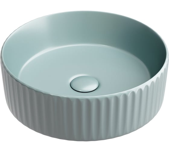 Умывальник чаша накладная Ceramicanova Element круглая, зеленый матовый, 360х360х115 мм CN6057MLG 1