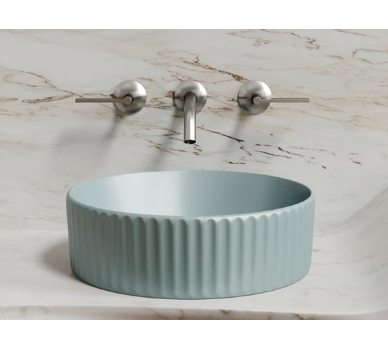 Умывальник чаша накладная Ceramicanova Element круглая, зеленый матовый, 360х360х115 мм CN6057MLG