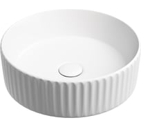 Умывальник чаша накладная Ceramicanova Element круглая, белый матовый, 360х360х115 мм CN6057MW
