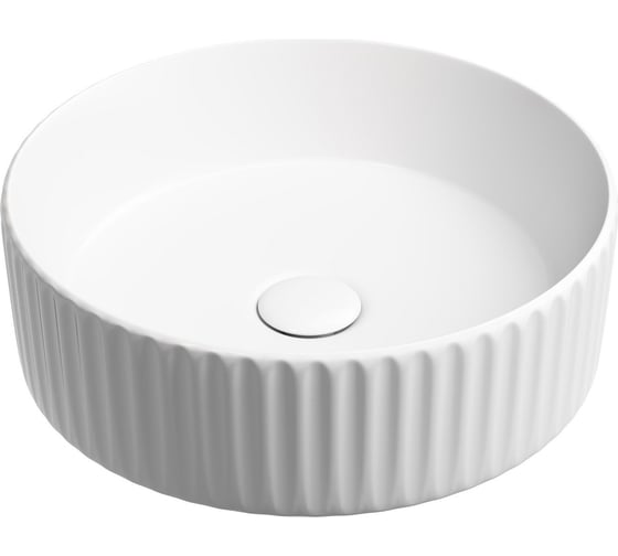 Умывальник чаша накладная Ceramicanova Element круглая, белый матовый, 360х360х115 мм CN6057MW 1
