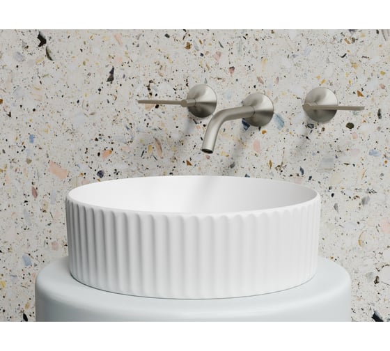 Умывальник чаша накладная Ceramicanova Element круглая, белый матовый, 360х360х115 мм CN6057MW