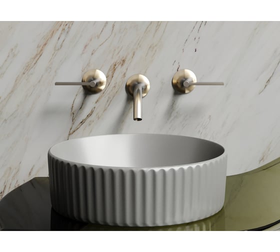 Умывальник чаша накладная Ceramicanova Element круглая, антрацит матовый, 360х360х115 мм CN6057MH