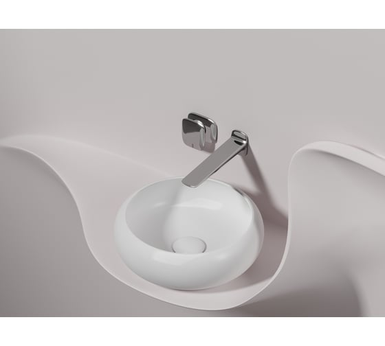 Умывальник чаша накладная Ceramicanova Element круглая, белый матовый, 360х360х120 мм CN6050MW