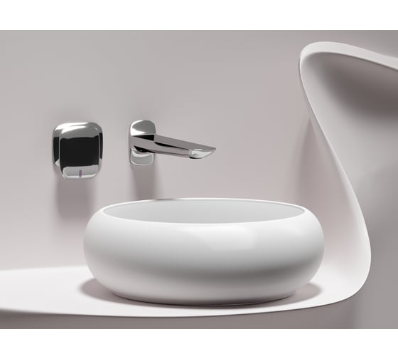 Умывальник чаша накладная Ceramicanova Element круглая, белый матовый, 360х360х120 мм CN6050MW
