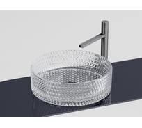Умывальник чаша накладная Ceramicanova Cristal круглая, прозрачная, 360х360х112 мм CN6062