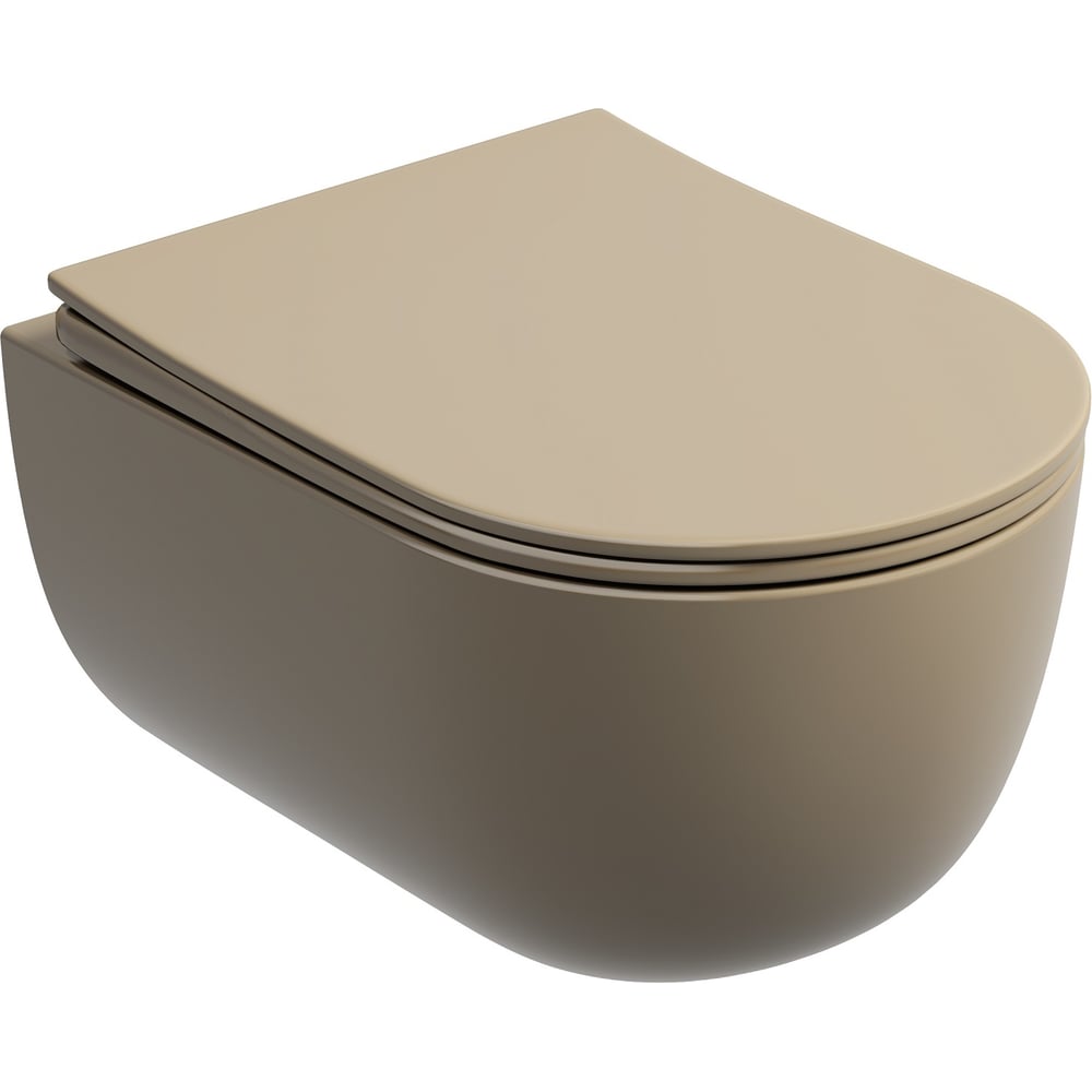 Подвесной унитаз Ceramicanova Modena Rimless, цвет капучино матовый ...