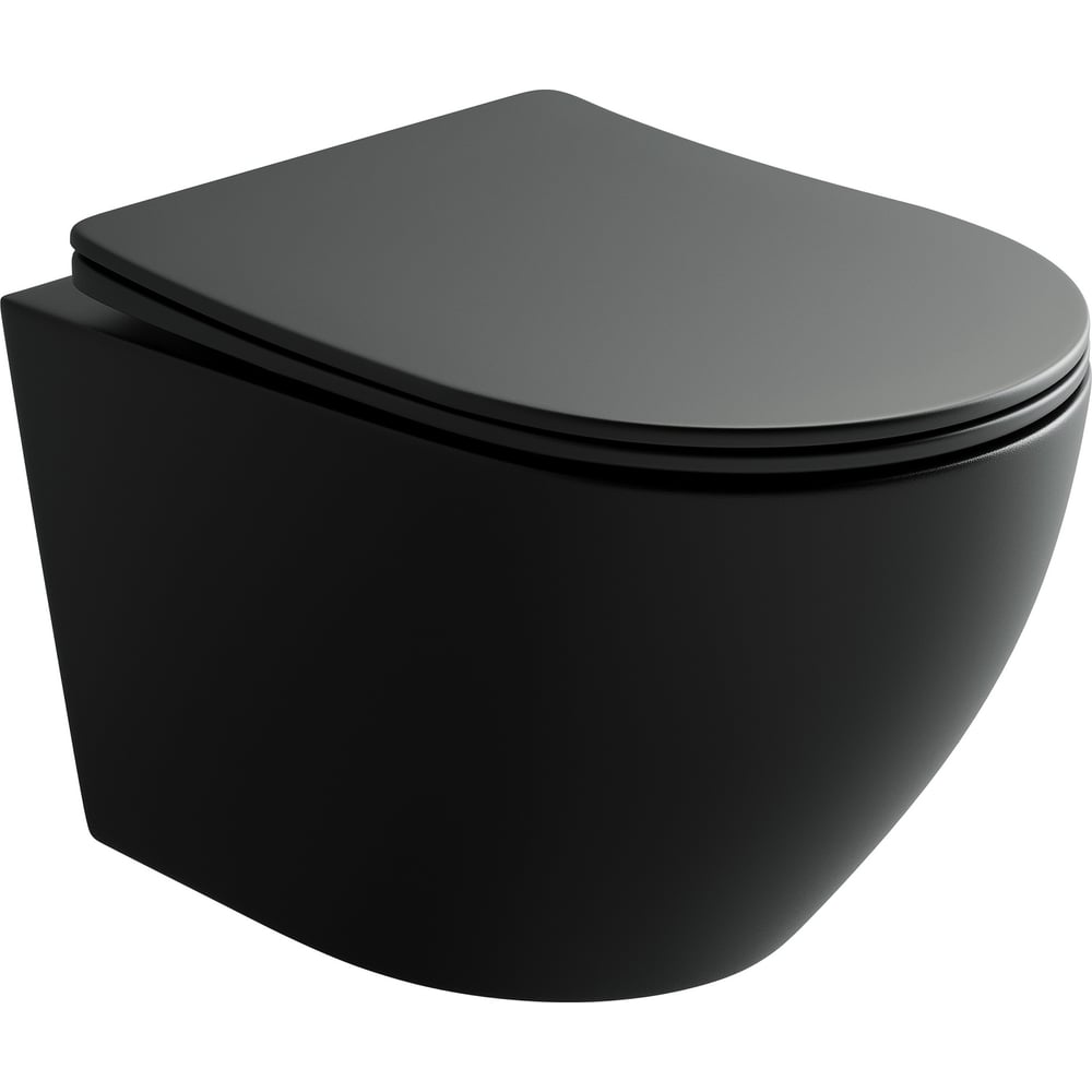 Подвесной унитаз Ceramicanova Uno Rimless, глубокий смыв, с крепежом ...