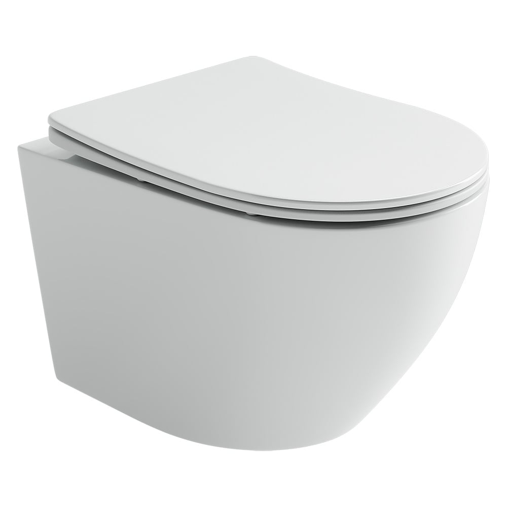 Подвесной унитаз Ceramicanova Uno Rimless, глубокий смыв, с крепежом ...