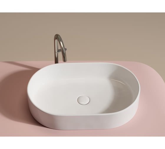 Умывальник-чаша накладная Ceramicanova Element овальная, 608х385х122 мм CN6048