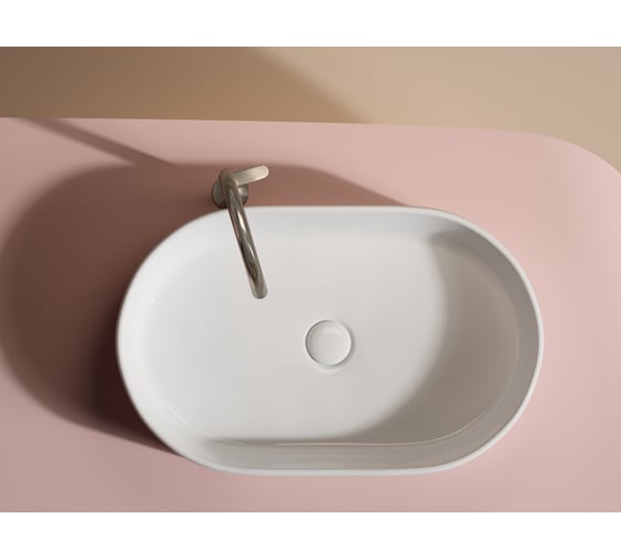 Умывальник-чаша накладная Ceramicanova Element овальная, 608х385х122 мм CN6048