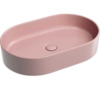Умывальник-чаша накладная Ceramicanova Element овальная, цвет розовый матовый, 608х385х122 мм CN6048MP