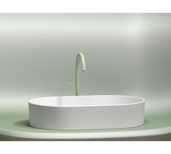 Умывальник-чаша накладная Ceramicanova Element овальная, цвет белый матовый, 608х385х122 мм CN6048MW