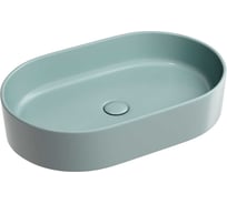 Умывальник-чаша накладная Ceramicanova Element овальная, цвет зеленый матовый, 608х385х122 мм CN6048MLG