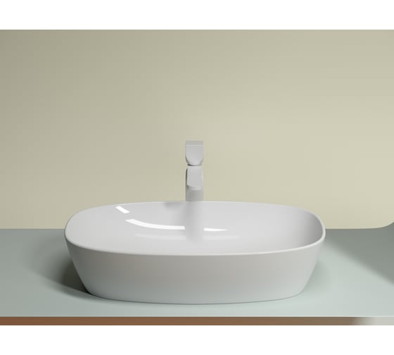 Умывальник-чаша накладная Ceramicanova Element овальная, 600х380х138 мм CN6049