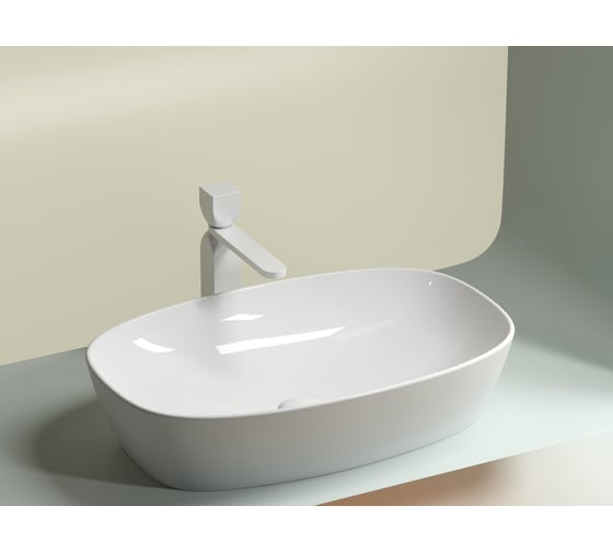 Умывальник-чаша накладная Ceramicanova Element овальная, 600х380х138 мм CN6049