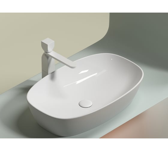 Умывальник-чаша накладная Ceramicanova Element овальная, 600х380х138 мм CN6049