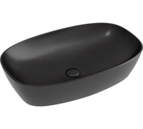 Умывальник-чаша накладная Ceramicanova Element овальная, цвет черный матовый, 600х380х138 мм CN6049MB