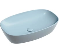 Умывальник-чаша накладная Ceramicanova Element овальная, цвет голубой матовый, 600х380х138 мм CN6049ML