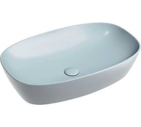 Умывальник-чаша накладная Ceramicanova Element овальная, цвет серо-голубой матовый, 600х380х138 мм CN6049MHL