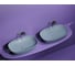 Умывальник-чаша накладная Ceramicanova Element овальная, цвет серо-голубой матовый, 600х380х138 мм CN6049MHL 12
