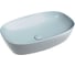 Умывальник-чаша накладная Ceramicanova Element овальная, цвет серо-голубой матовый, 600х380х138 мм CN6049MHL 1
