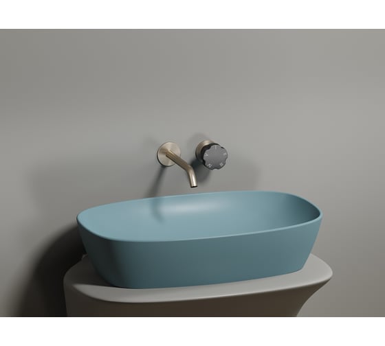 Умывальник-чаша накладная Ceramicanova Element овальная, цвет зеленый матовый, 600х380х138 мм CN6049MLG
