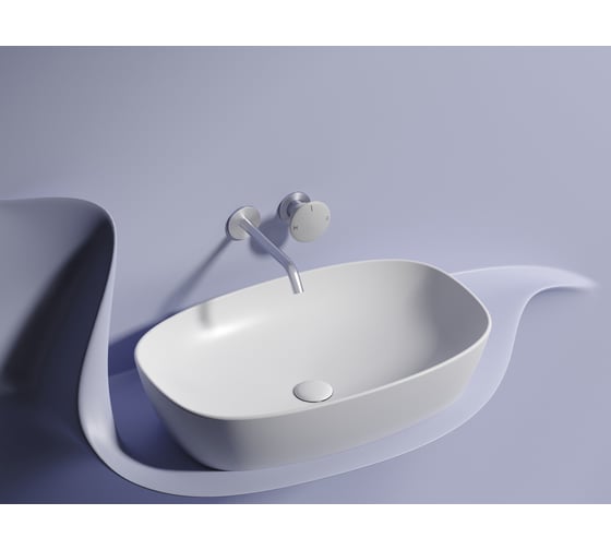 Умывальник-чаша накладная Ceramicanova Element овальная, цвет белый матовый, 600х380х138 мм CN6049MW