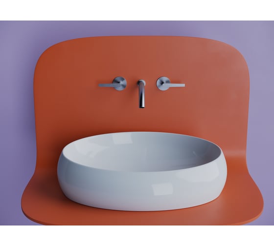 Умывальник-чаша накладная Ceramicanova Element овальная, 560х390х150 мм CN5033