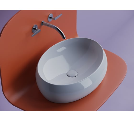 Умывальник-чаша накладная Ceramicanova Element овальная, 560х390х150 мм CN5033